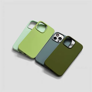 Supercase | I7P-i17promax เคสซิลิโคน กันเปื้อน บุกำมะหยี่ Silicone Cover Case Pine Green สีเขียว
