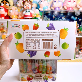 กัมมี่เยลลี่รสผลไม้รวม 5 รส เคลือบน้ำตาล (1 เเพค 30 ชิ้น)