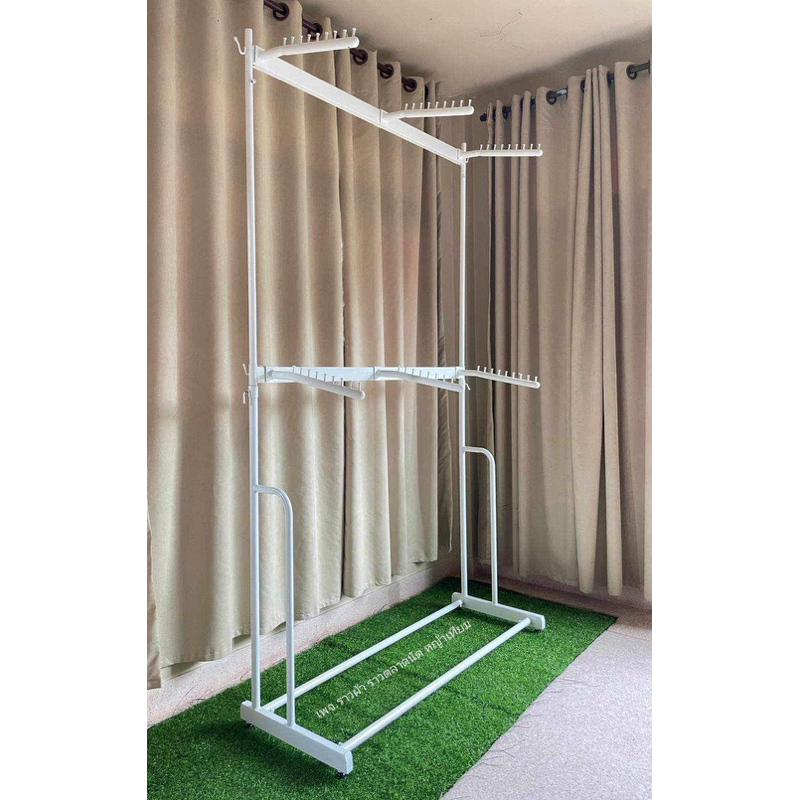 (สินค้าพร้อมส่ง)ราว2ชั้น6แขนกว้าง1.20สูง2.00เมตร