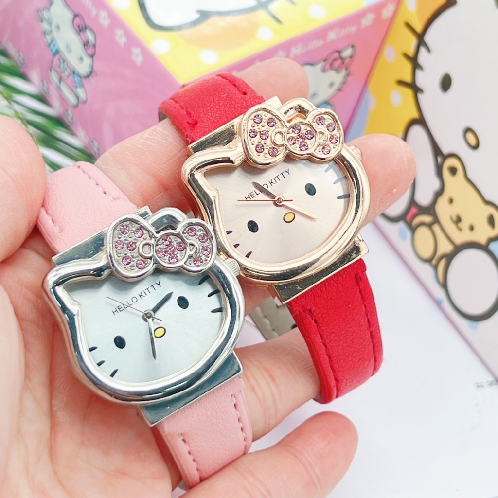 นาฬิกา kitty สายหนัง สายเหล็๋ก