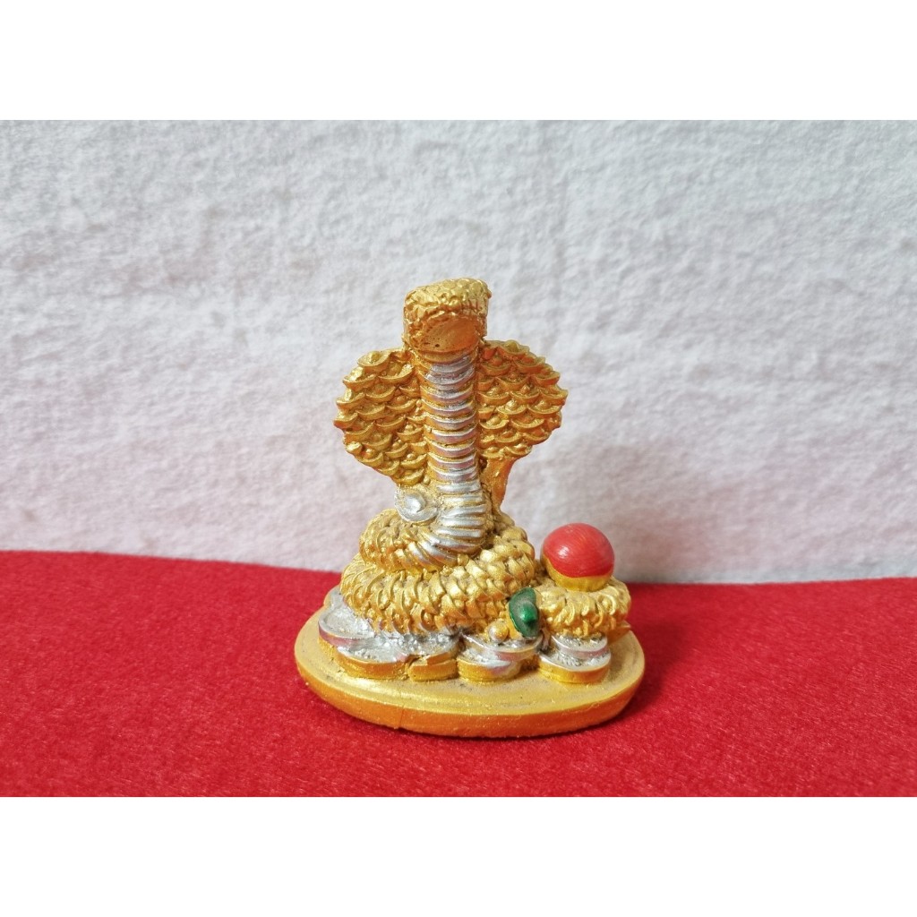 ตุ๊กตา รูปปั้น ปูนปั้น สัตว์ งู งูเห่า ปีมะเส็ง งูเล็ก สัตว์มงคล ประดับบ้าน ร่ำรวย เงินทอง สีทอง สูง