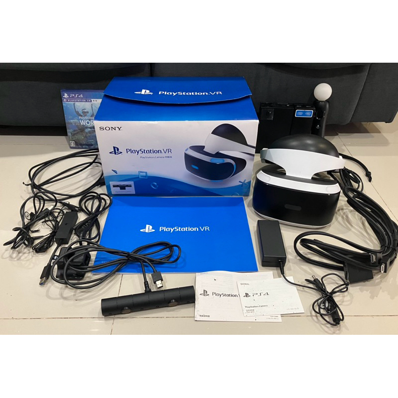 PlayStation 4 VR PSVR Bundle: Headset With Move Controllers, Camera & Game VR World Boxed สินค้าแท้ 