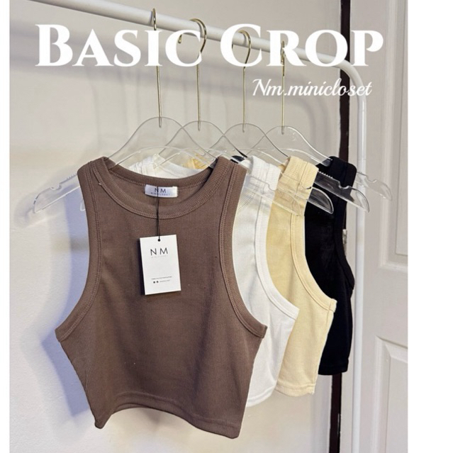 NM- Basic Tank Top ✨เสื้อกล้าม เสื้อแขนกุด งานผ้าร่อง เสื้อกล้ามครอป 8 สี พร้อมส่ง