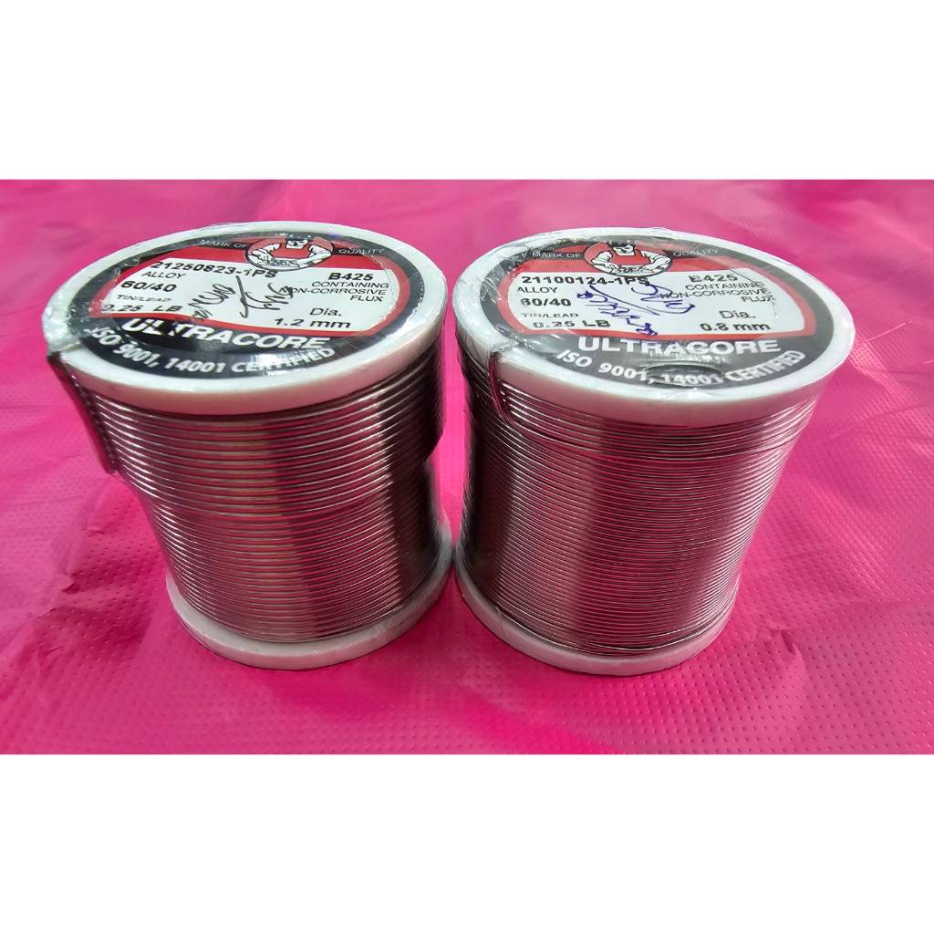 ตะกั่วบัดกรี ULTRACORE น้ำหนัก 0.25 ปอนด์  (มีขนาดเส้นให้เลือก2ขนาด)