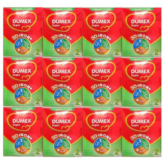 นมผง Dumex Dupro ดูโปร 2 ซูเปอร์มิกซ์  (ช่วงวัยที่ 2) ยกลัง ขนาด   250 จำนวน 12 กล่อง