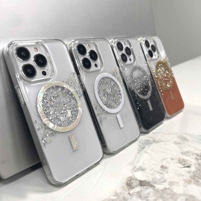 เคสสายมู iPhone เคสนำโชคเรียกทรัพย์ ฝังฟอยล์เงิน ฟอยล์ทอง งานพรีเมียมสวยมาก