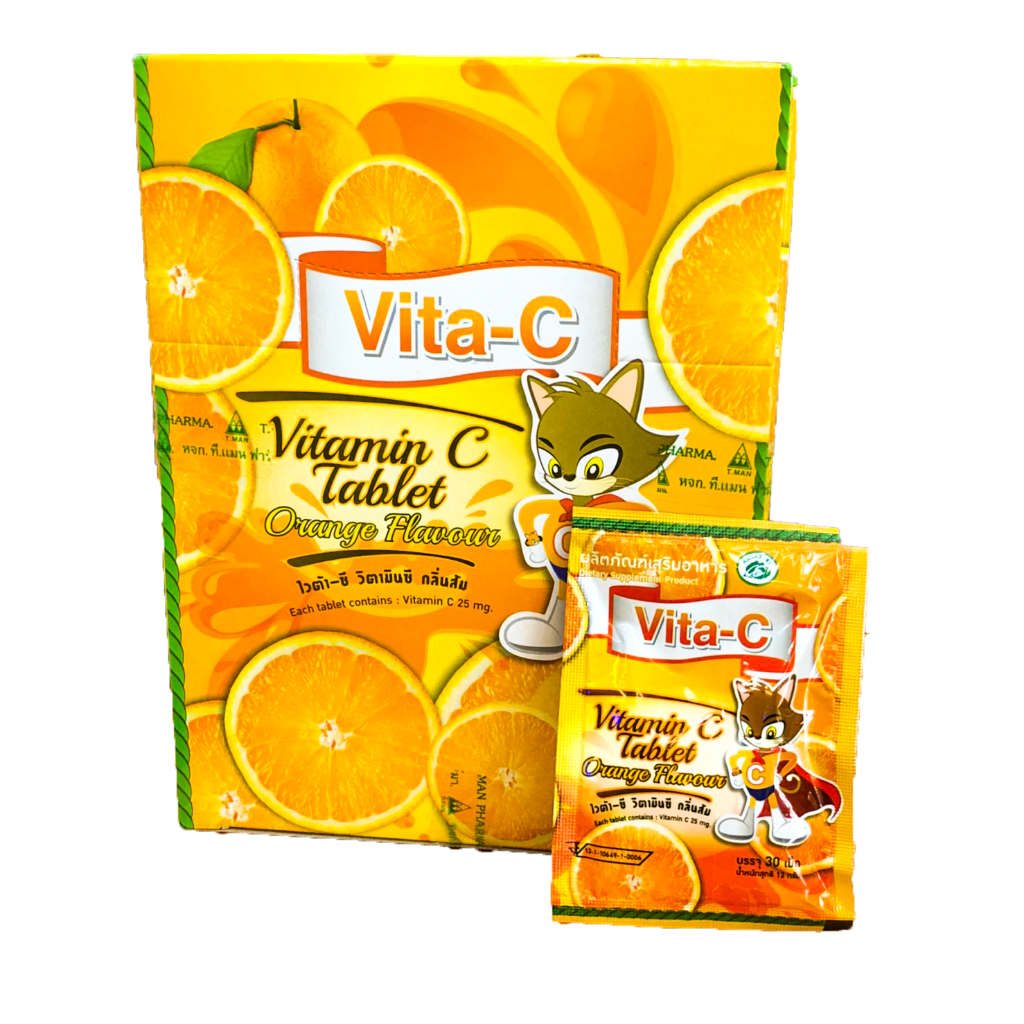 Vita-C 25 mg1x50x30's (รสส้ม)