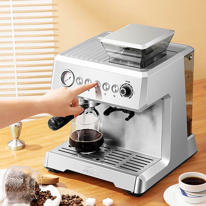 เครื่องชงกาแฟอัตโนมัติ บดเมล็ดกาแฟ ทำฟองนม น้ำร้อน เครื่องชงกาแฟ เครื่องชงกาแฟสด 20bar Auto Coffee Machine Let's cook
