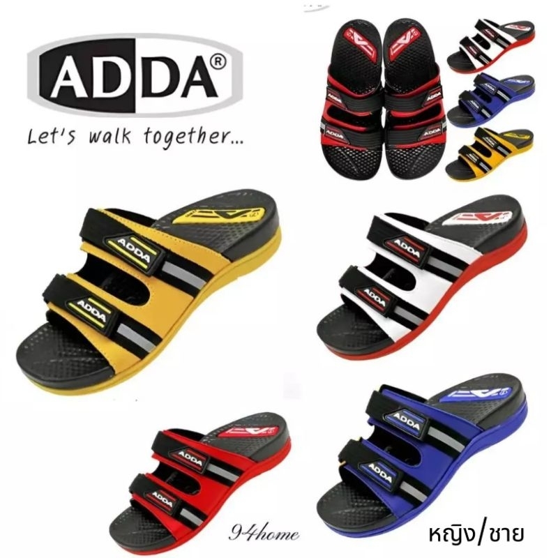 22W05-M8 ADDA รองเท้าแตะ รองเท้าลำลอง แบบสวม ผู้หญิง/ชาย(ไซส์ 4-9) **วัดขนาดเท้าก่อนสั่งที่ตารางวัดไซส์***