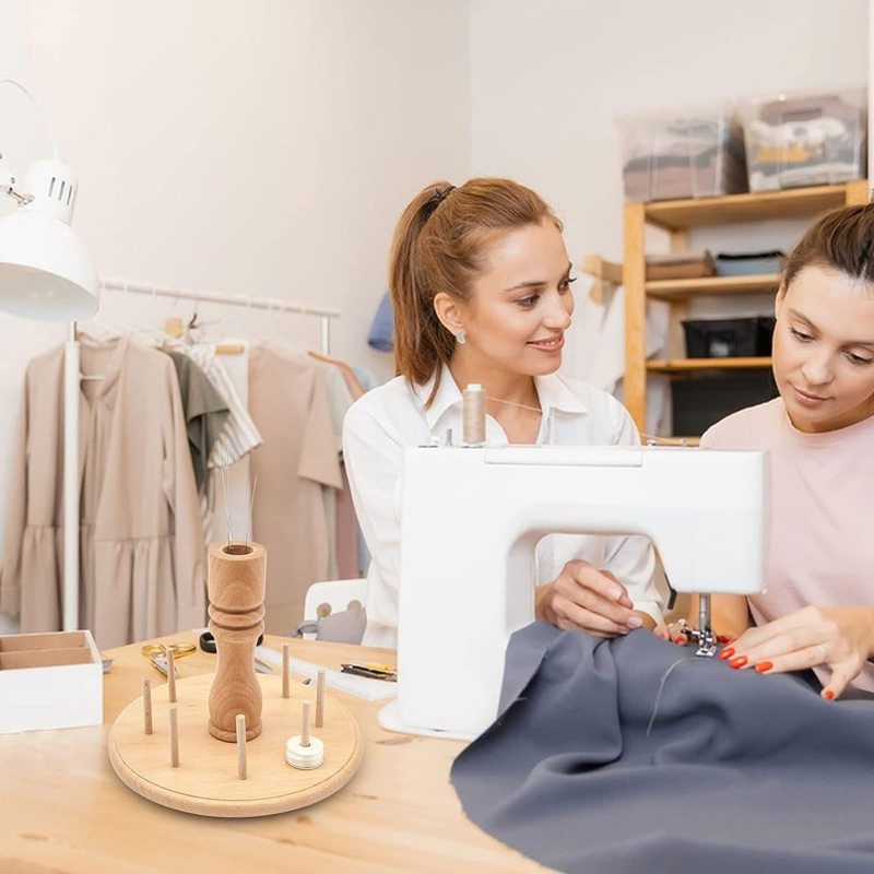 🧸แท่นวางหลอดด้าย แท่นไม้เก็บด้าย8 Spools ที่เก็บอุปกรณ์งานผ้า 🧵🪡 - รูปที่ 4