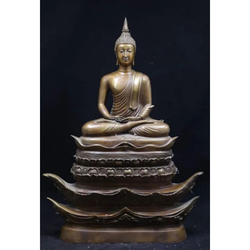 พระบูชา​ พระพุทธสิหิงค์​ ฐานเรือ3ชั้น วัดคลอง18 จ.ฉะเชิงเทรา​ ปี2516 หน้าตัก9นิ้ว