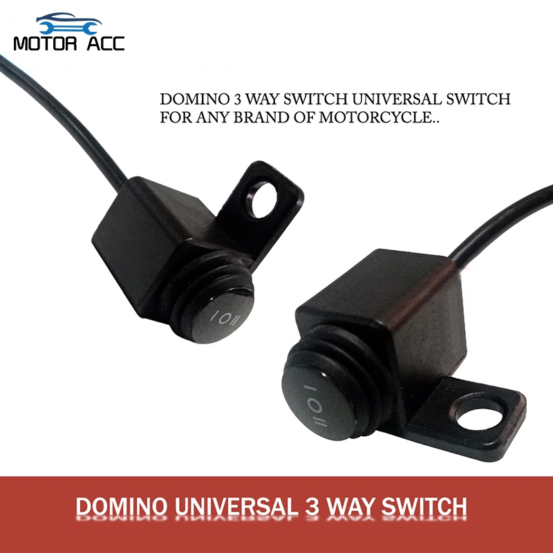 DOMINO MINI Driving Light Switch Universal 3 WAY Left/Right /SET Waterproof Motorcycle Switch