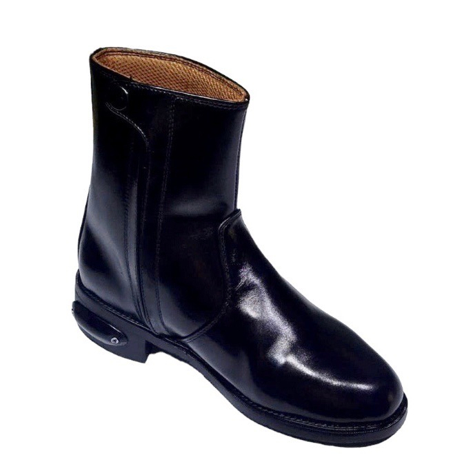 รองเท้าฮาฟ รองเท้าหนังแท้ล้าน% สีดำ รุ่น 603 สูง9 นิ้ว ซิบเดี่ยว รองเท้าตำรวจ รองเท้าทหาร ทนทาน พื้นยางอย่างดี สีดำ