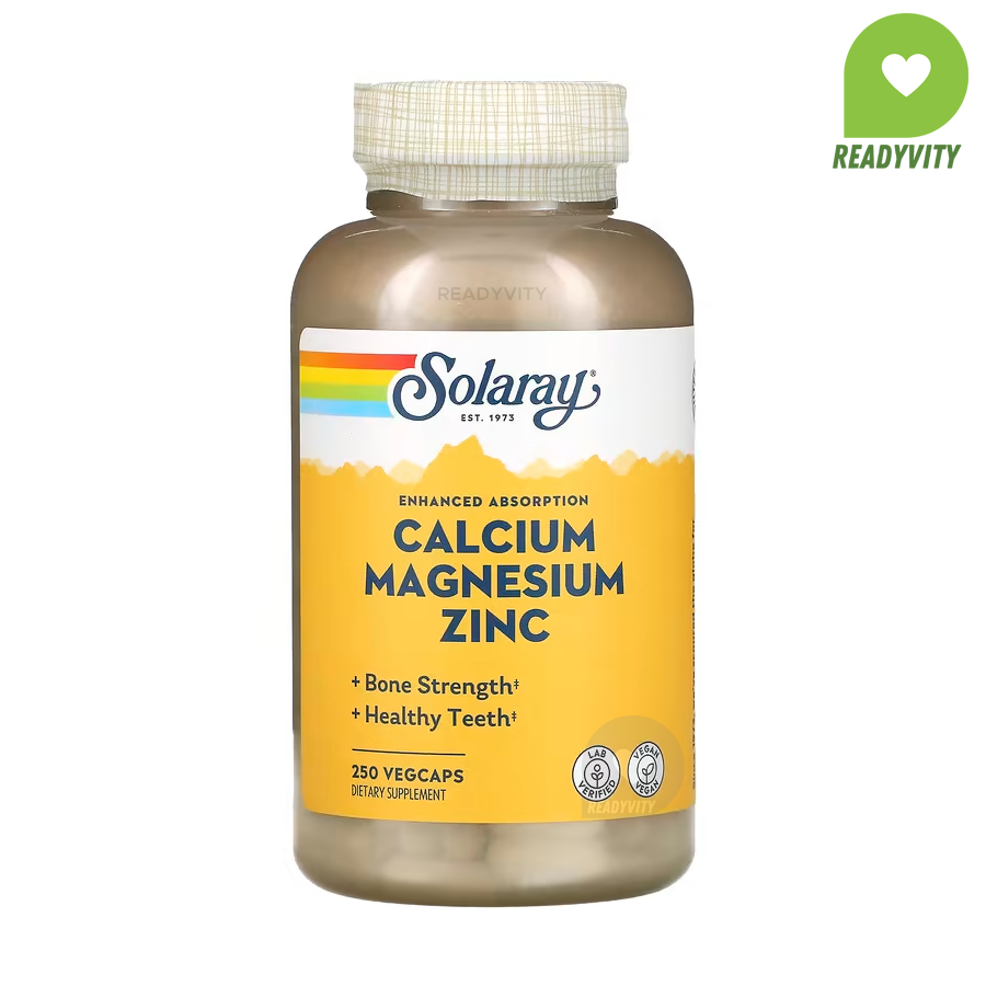 Solaray, Calcium Magnesium Zinc, 250 VegCaps