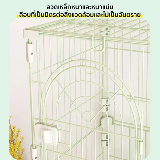 PetStern ขนาดใหญ่กรงแมวพับได้ กรงแมวคอนโด4ชั้น,มี3ประตู มีชั้นลอยพร้อมบันได