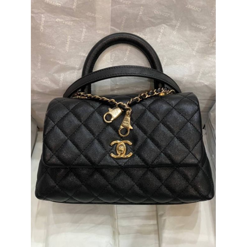 used like new Chanel CoCo 9.5 Cavier Black GHW Holo 29