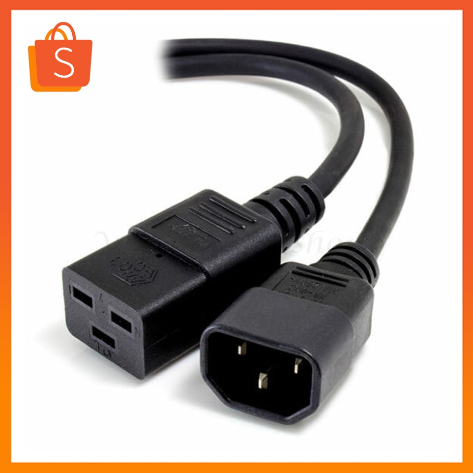 C14 to C19 Computer Power Extension CordMale Female Cables 1.5mm