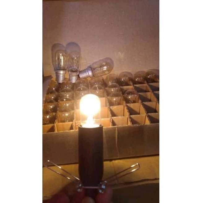 หลอดไฟสำหรับใส่โคมเกลือหิมาลัย หลอดใส 15w. E14  220/240v.