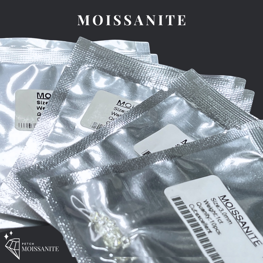 Round Moissanite Diamond D-Color VVS1 {1mm - 4mm} - เพชรโมอีส กลม/เพชรโมซาไนท์ กลม {1มิล - 4มิล}