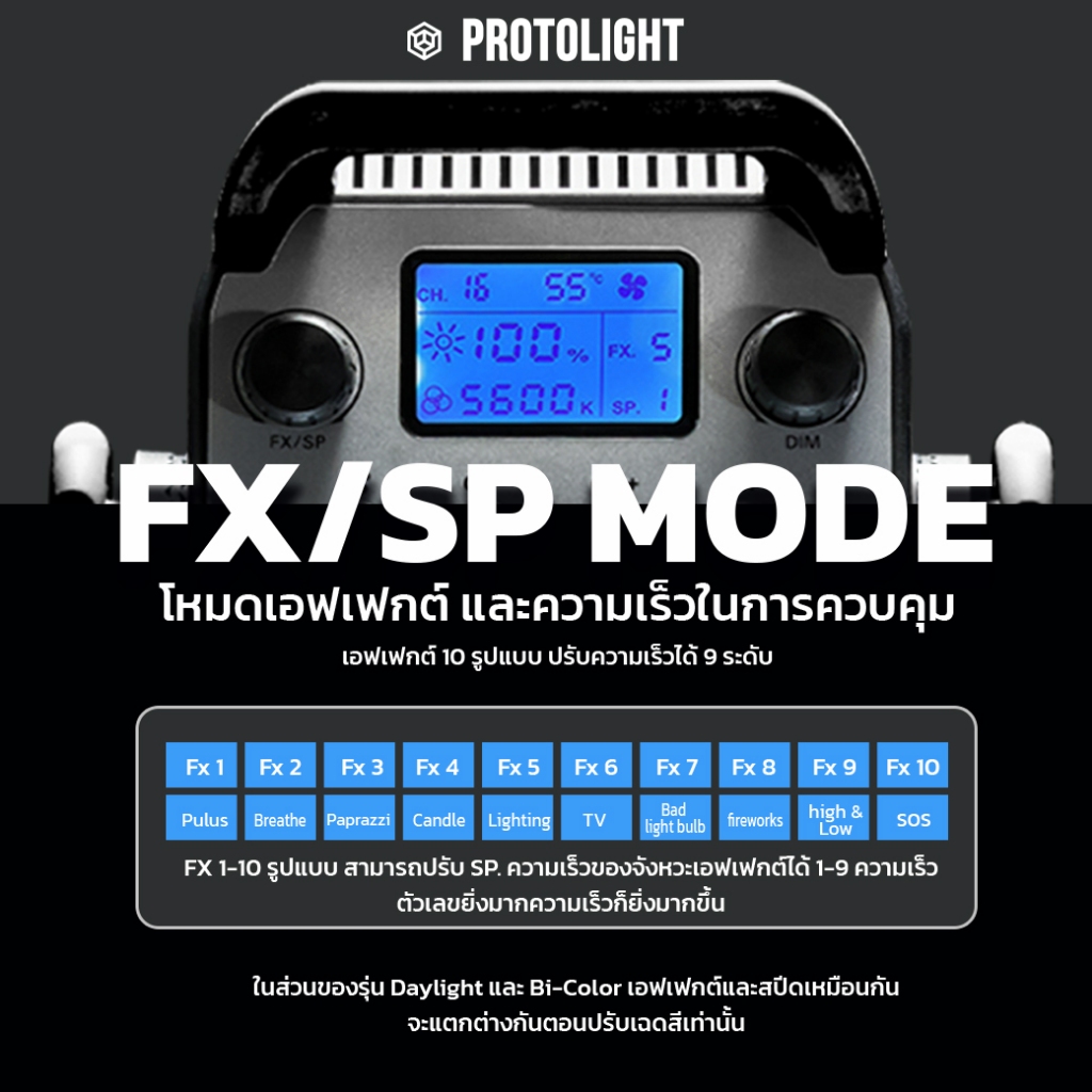 Protolight Mate 200/300 DX/BX LED COB ไฟต่อเนื่องสตูดิโอ ช่างภาพใช้เป็นไฟถ่ายรูป VDO ไลฟ์สด งานแต่ง
