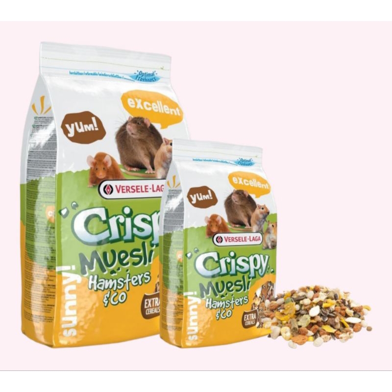 Crispy Muesli Hamster อาหารคริสปี้ อาหารหนูเฮมสเตอร์ ไจเเอ้นท์ หนุเเรท