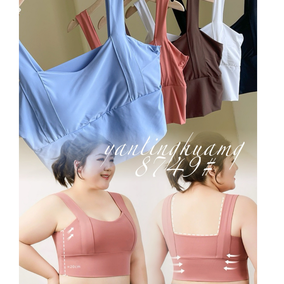 8759# ใหม่！  ตัวไซด์ใหญ่ เสื้อมีฟองน้ํา สายเดี่ยว สวมใส่สบาย เซ็กซี่มาก น่ารัก คนอ้วนใส่ได้ น่ารักมาก