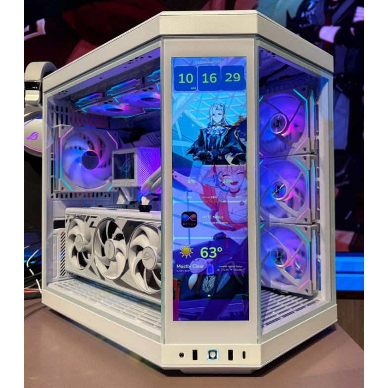 คอมพิวเตอร์ประกอบ HYTE TOUCH LCD Y70 BLACK/WHITE