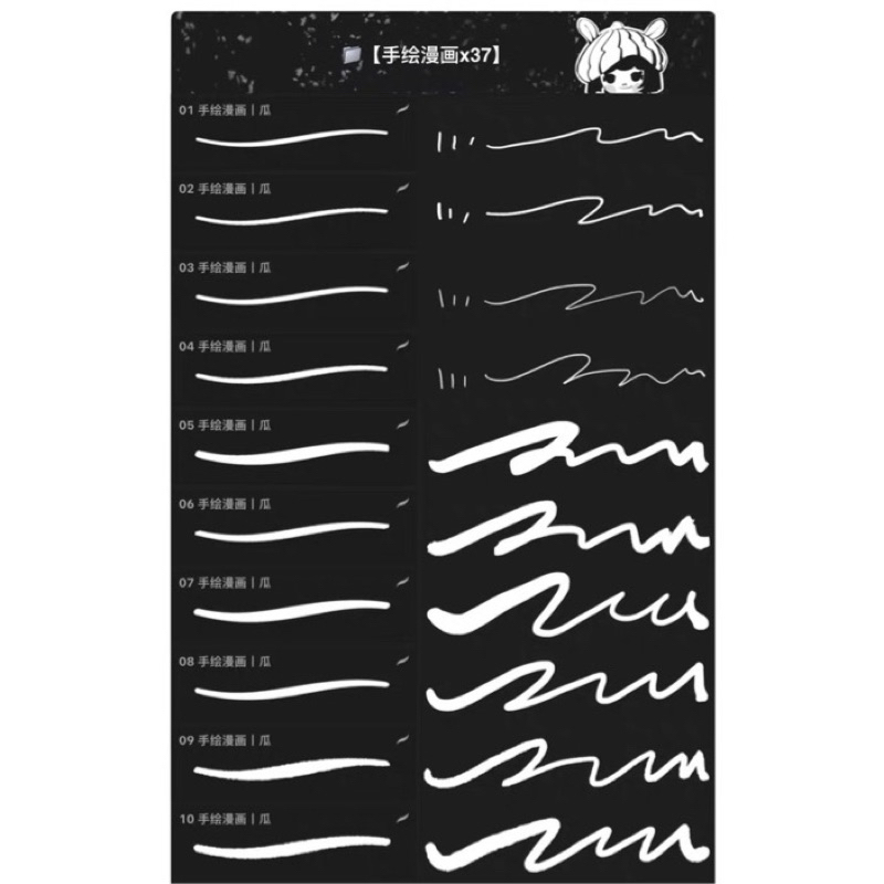 [procreate/ps] 37 Hand drawn comic brushes