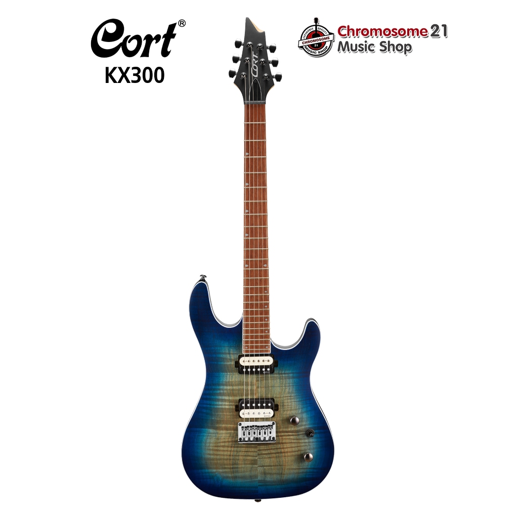 กีตาร์ไฟฟ้า Cort KX300 สีOpen Pore Cobalt Burst