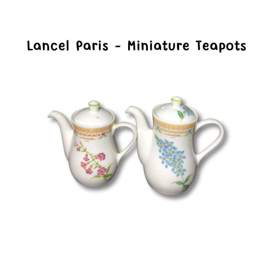 Lancel Paris Miniature Teapots - กาน้ำชาขนาดเล็ก (ประดับบ้าน) ของแลนเซล 2 ใบสวยมาก