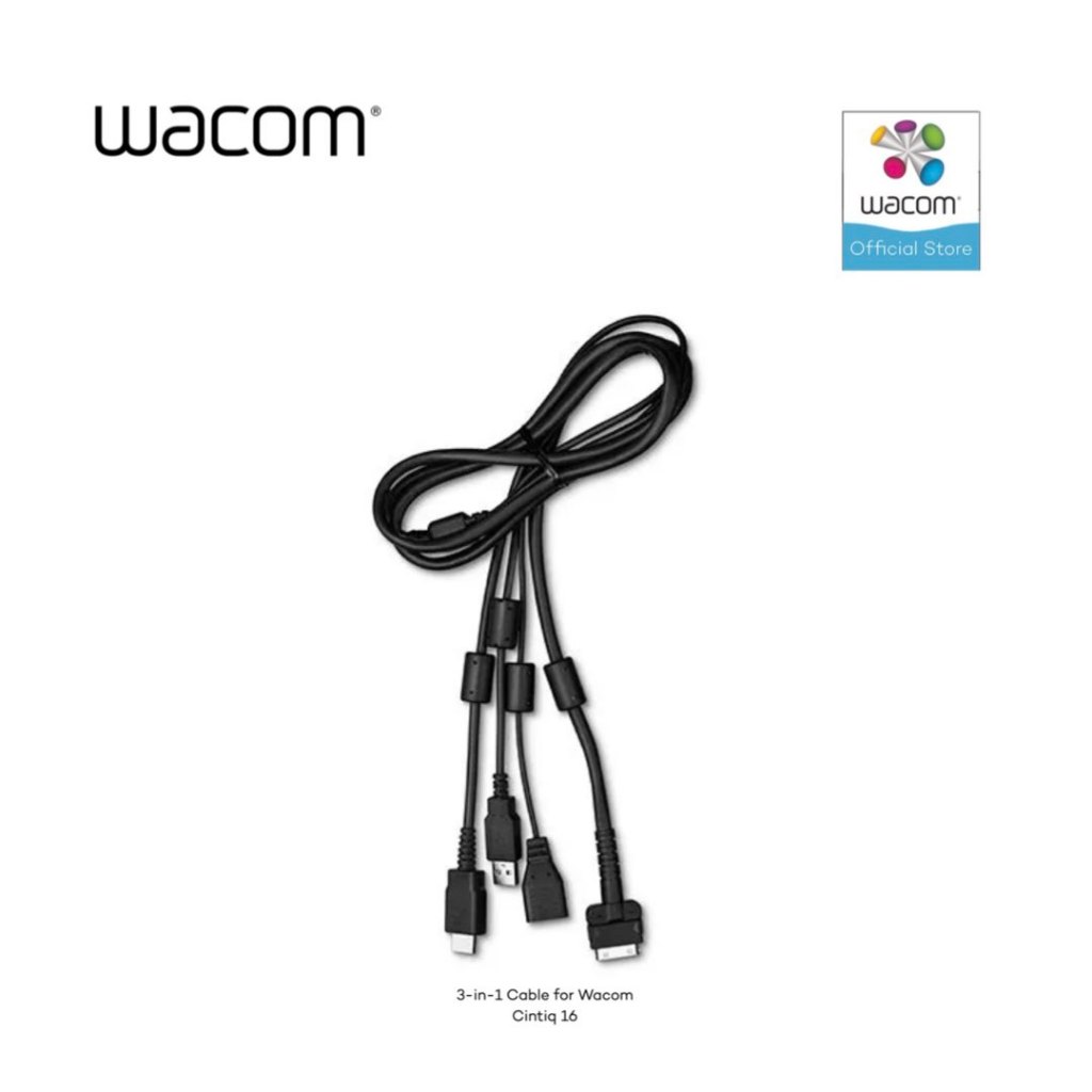 Wacom 3-in-1 Cable for Wacom Cintiq 16 (ACK43912Z) สายเคเบิล 3-in-1 สำหรับ Wacom Cintiq 16