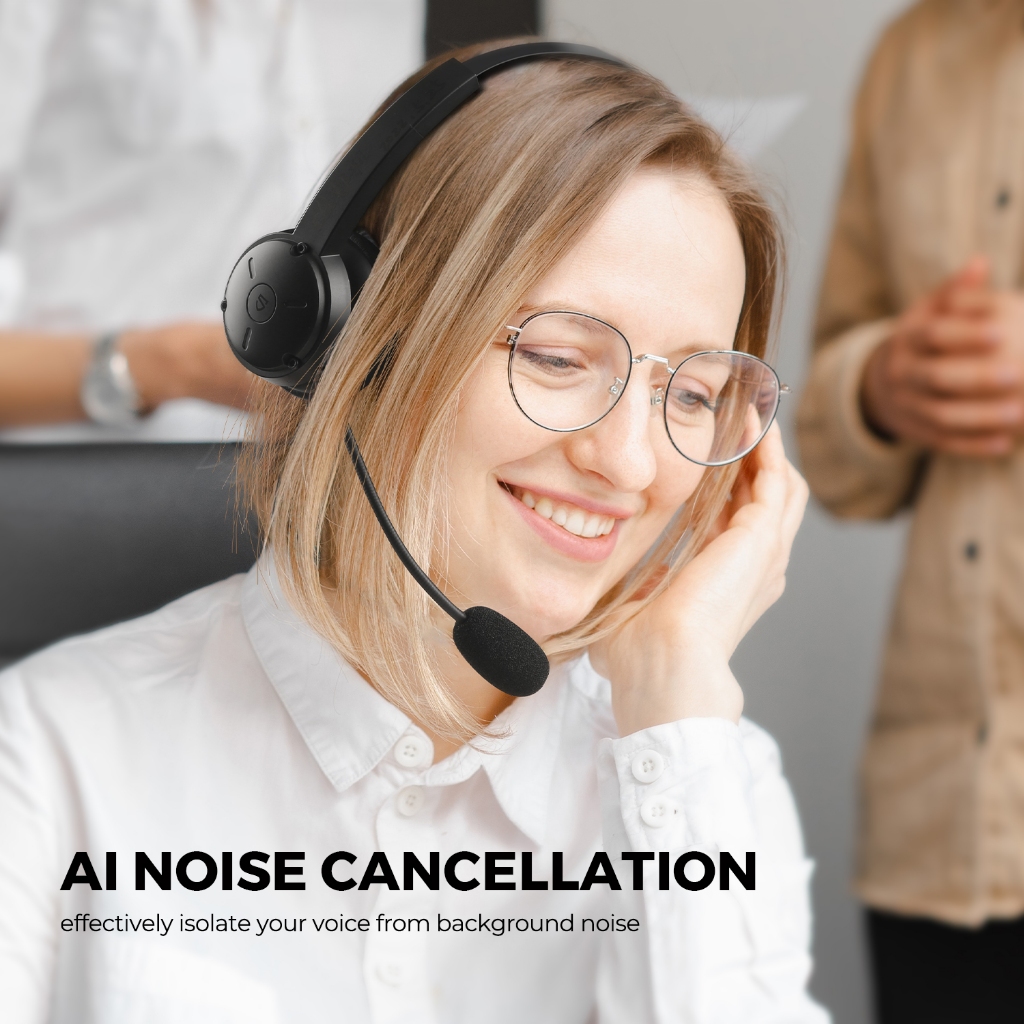 [ประกันศูนย์ไทย] SoundPEATS A7 Pro หูฟังบลูทูธไร้สาย พร้อมไมโครโฟน AI ตัดเสียงรบกวนหูฟัง บลูทูธ Call