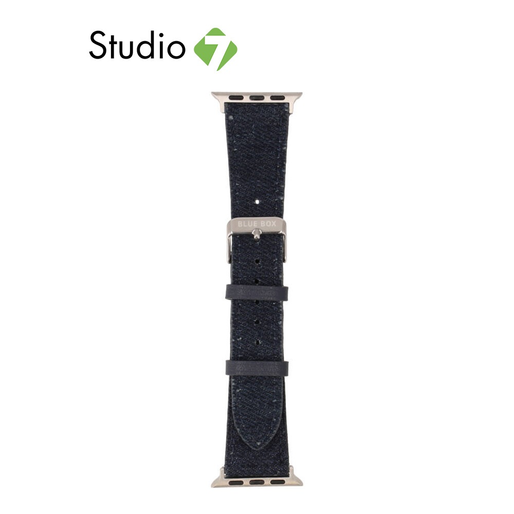 Blue Box สาย Apple Watch Strap Series 6,7,8,9,SE1,SE2 (40/41mm) Dark Blue Jeans By Studio7