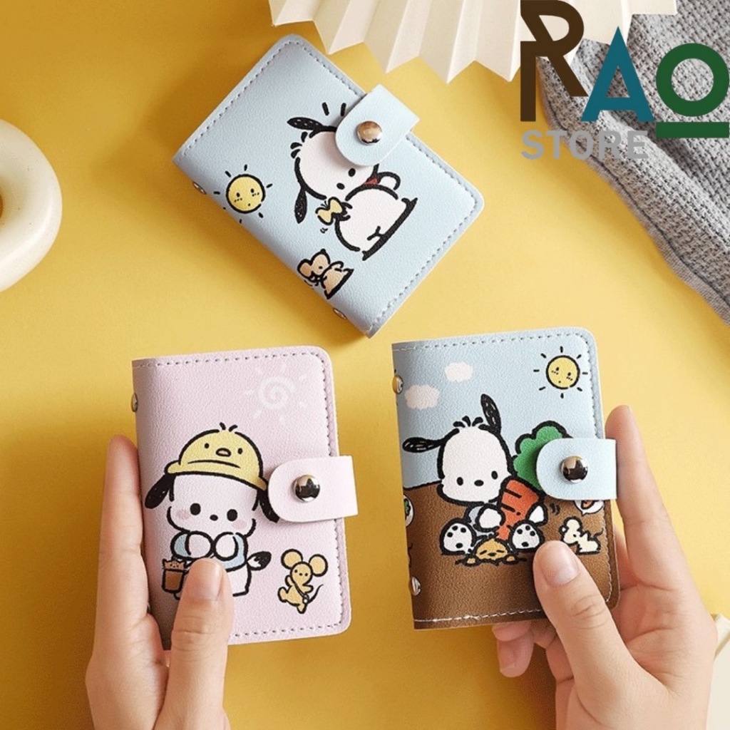 RAO Store พร้อมส่ง กระเป๋าใส่บัตร ลายน้องโพชาน่ารัก ที่เก็บบัตรต่างๆ มี20ซอง ใส่บัตรได้ 40ใบ ขนาดเล็กพกพาสะดวก