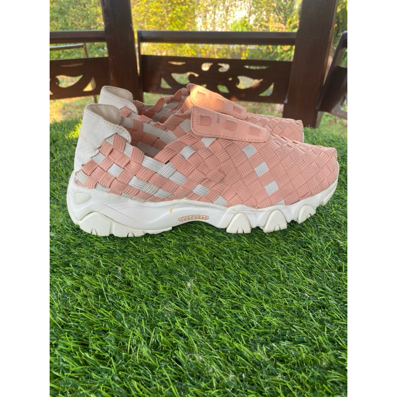 รองเท้า Skechers D'Lites 2 Chunky Trainers Sneakers White &amp; Pink Size - 38/25cm.