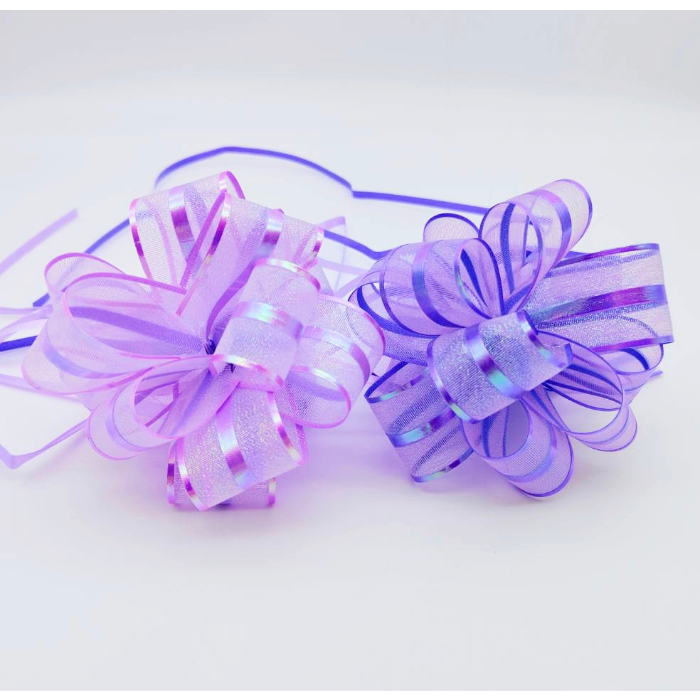 (1 เส้น) ริบบิ้นโบว์ผ้า DIY ดอกไม้ ของขวัญ โบว์รูดดึงดอกไม้ ติดของขวัญ กระเช้า