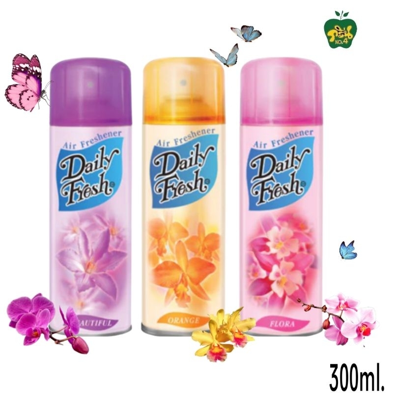 Daily Fresh สเปรย์ปรับอากาศ เดลี่เฟรช มี3กลิ่น ปริมาณสุทธิ 300มล.