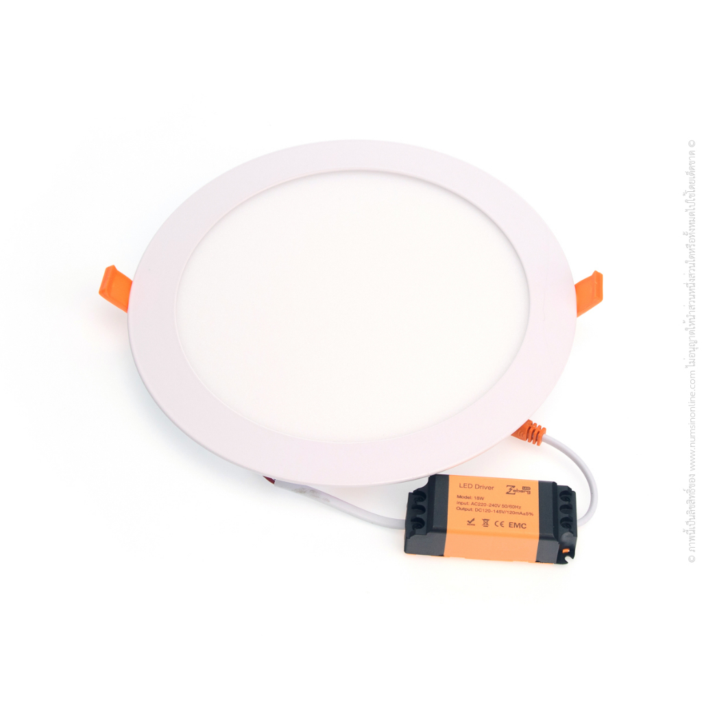 โคมแอลอีดีฝังกลมขาว 8" 18W ZEBERG