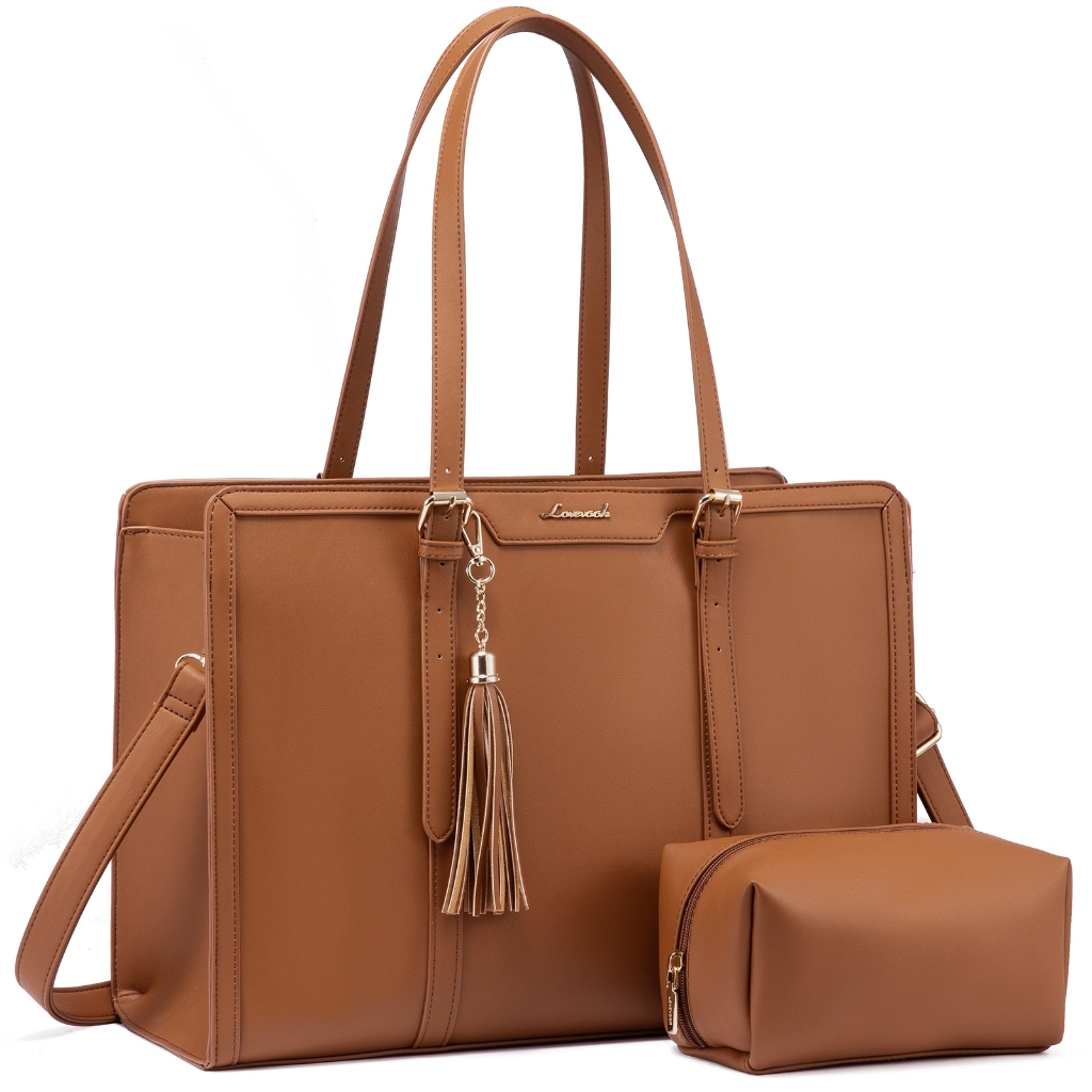 กระเป๋าโท้ท (Tote Bag) ใส่ Laptop 15.6” กันน้ำ + กระเป๋าคลัทช์ จุของได้เยอะ