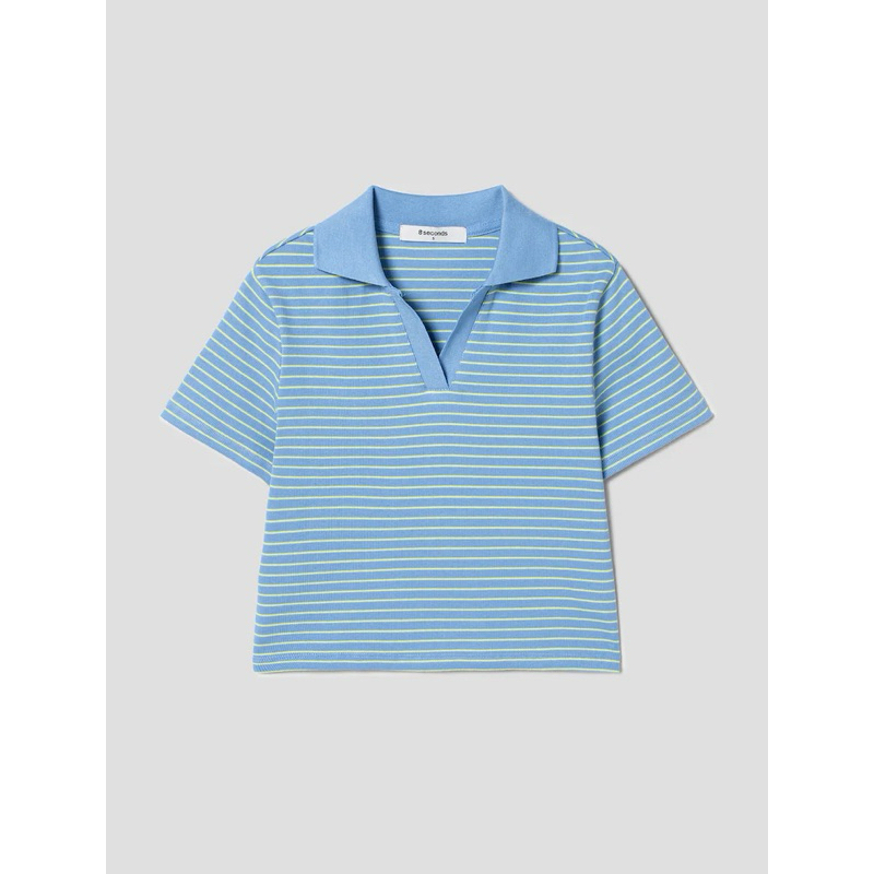 8seconds เสื้อครอปสีฟ้า