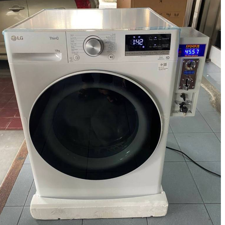 เครื่องอบผ้าหยอดเหรียญLGความจุ 10KG  RV10VHP3W1 ระบบ DUAL Inverter Heat Pump