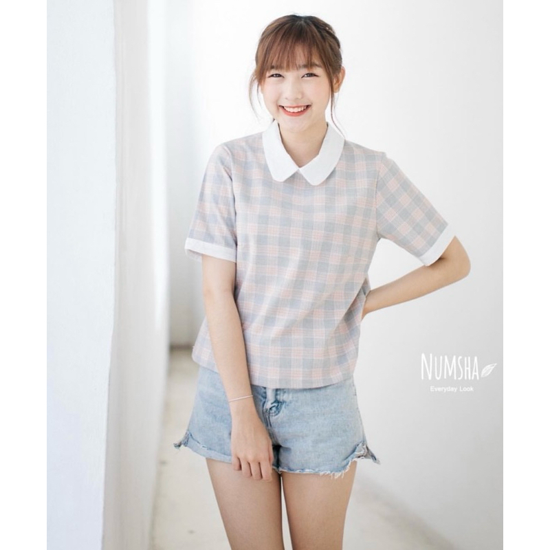 เสื้อคอบัวแขนสั้น แบรนด์ Numsha