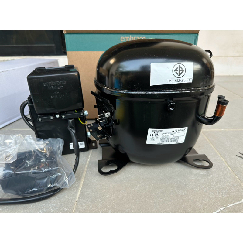 คอมเพรสเซอร์ เอ็มบราโก NT2180GK :  LBP ,220V,Cooling capacity 3,350 Btu/h, 1 HP,น้ำยาR404A, Compress