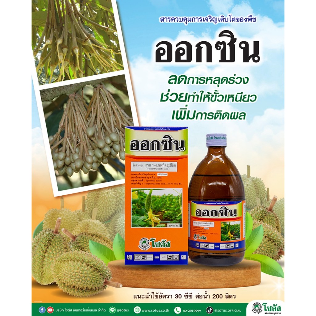 ออกซิน กรด 1-แนฟทิลอะซีติก : สาร NAA) ขนาด 500 ซีซี