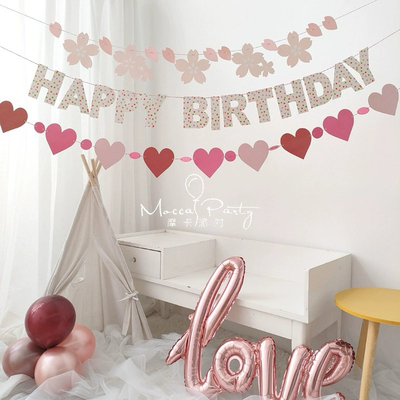 ป้ายวันเกิด ป้ายตัวอักษรHbd ลายจุด พร้อมส่ง ร้านไทย