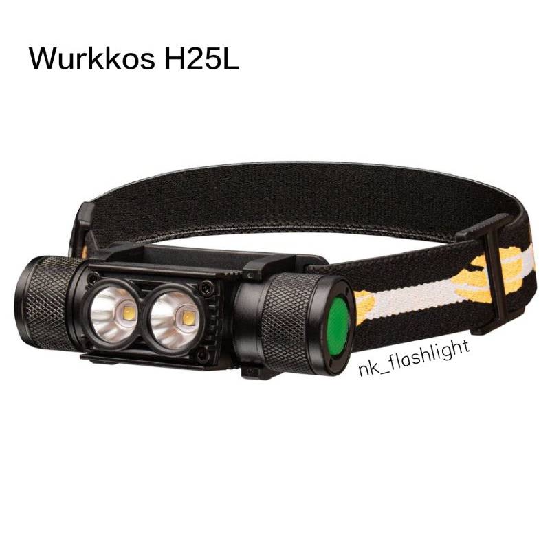 wurkkos H25L ไฟหน้า5000K 18650 Dual Luminus LH351D LED 1200lm ไฟแบบชาร์จได้