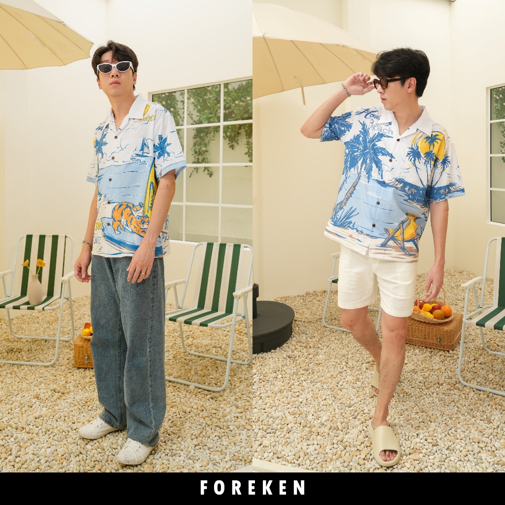 BEACH เสื้อฮาวายผ้านิ่มพิเศษ Premium shirt