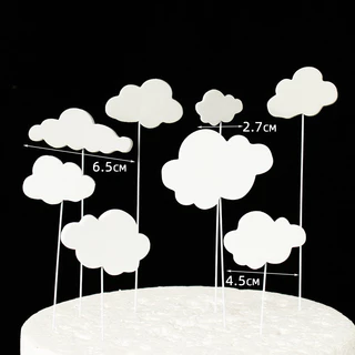 ป้ายปักเค้ก ก้อนเมฆ ตกแต่งเค้กวันเกิด Cake Topper