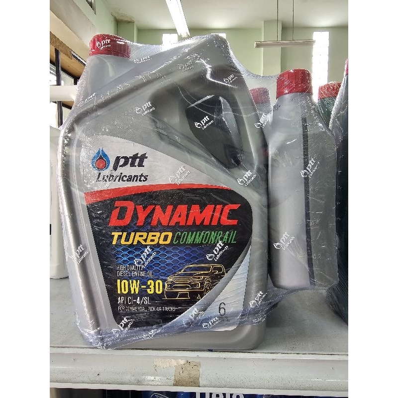 น้ำมันเครื่อง ปตท เทอโบ คอม 10W-30 6​+1ลิตร (ดีเซล)