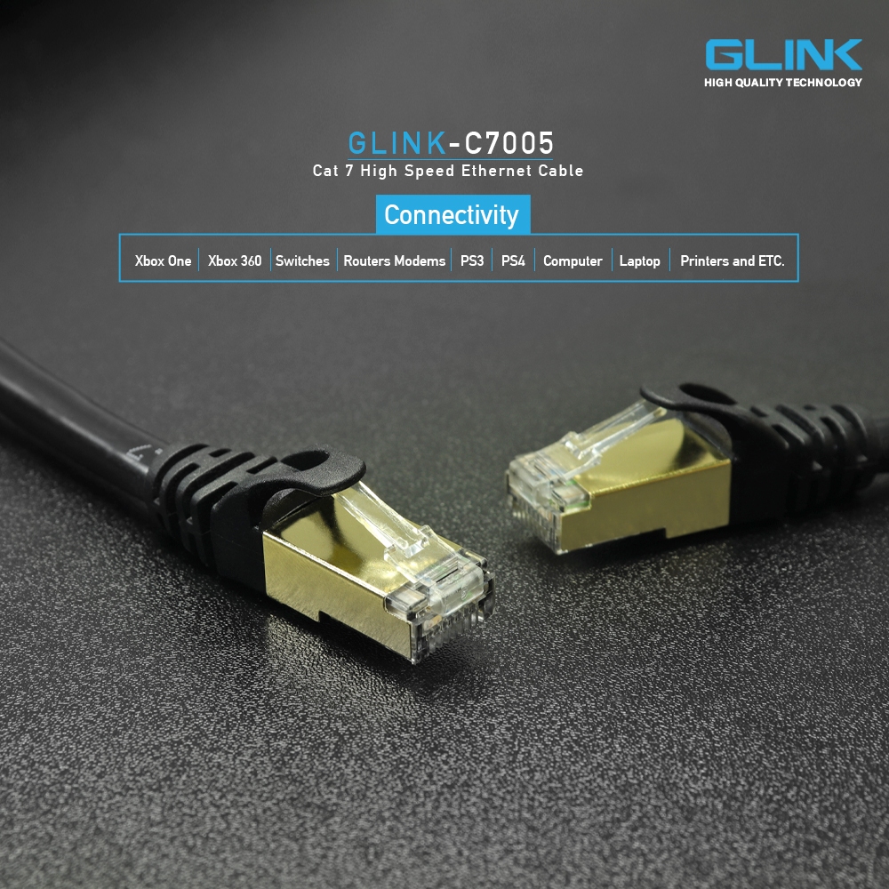 ✅มาตรฐาน GLINK CABLE LAN CAT7 Ethernet Network 10Gps สายแลนสำเร็จรูป 2M-20M 7010 7001 7002 7003 7004 7011 7005 ราคา ถูกที่สุด ดีลบีเคเค แกลเลอรีภาพที่ 7